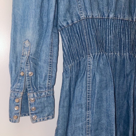Isabel Marant Etoile Denim Long Sleeve Denim Jean Dress Size 1 - Picture 7 of 10